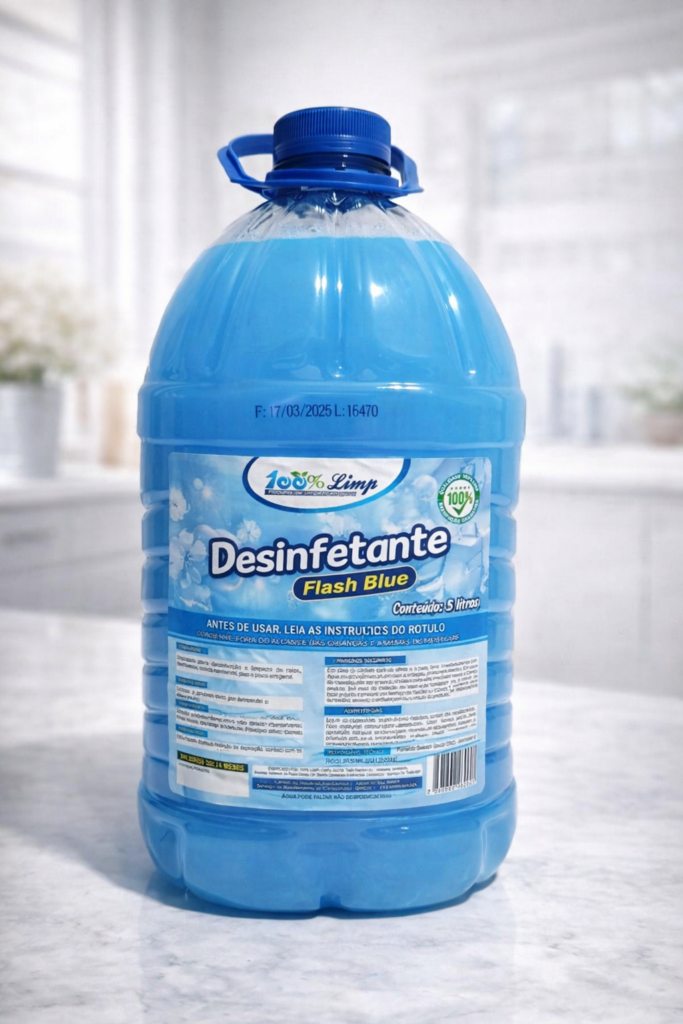 Desinfetante Flash Blue 5l Uso Geral Fragrância Perfume Famoso