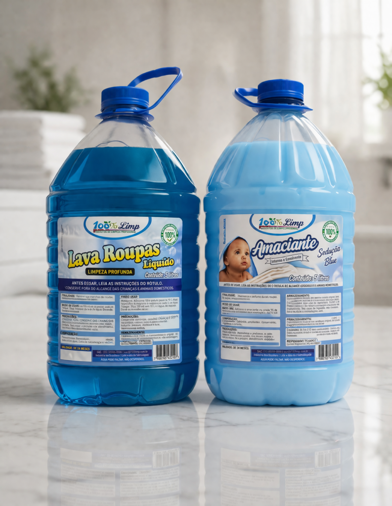 Kit Lava Roupas Líquido 5l + Amaciante 5l Econômico