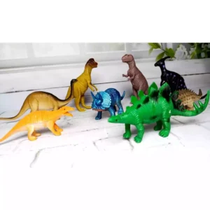 Kit Dinossauro Realístico Borracha 8 Peças Marca Toys
