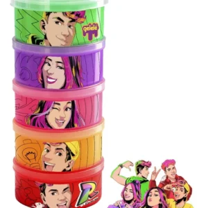 Slime Gelelé Torre 330g Dos Rosa Youtubers 5 Cores